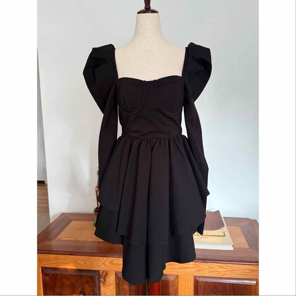 Selkie The Caviar Boleyn Dress Black Sz Small - Picture 3 of 12